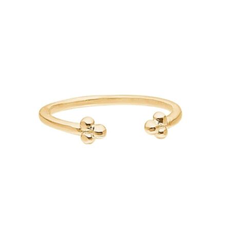 ring - simple flower guld