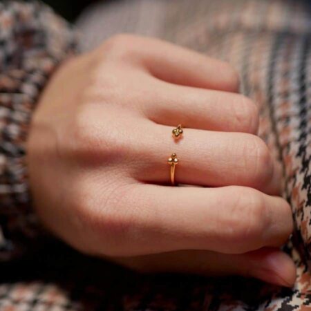 ring - simple flower guld